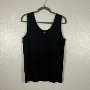 Worthington Size XL/2XL Black Sleeveless Lightweight V-Neck Tank Top Stretch